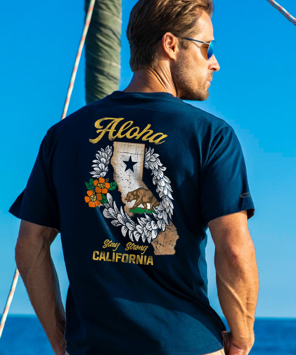 California Strong - Navy Short Sleeve Crewneck T-Shirt