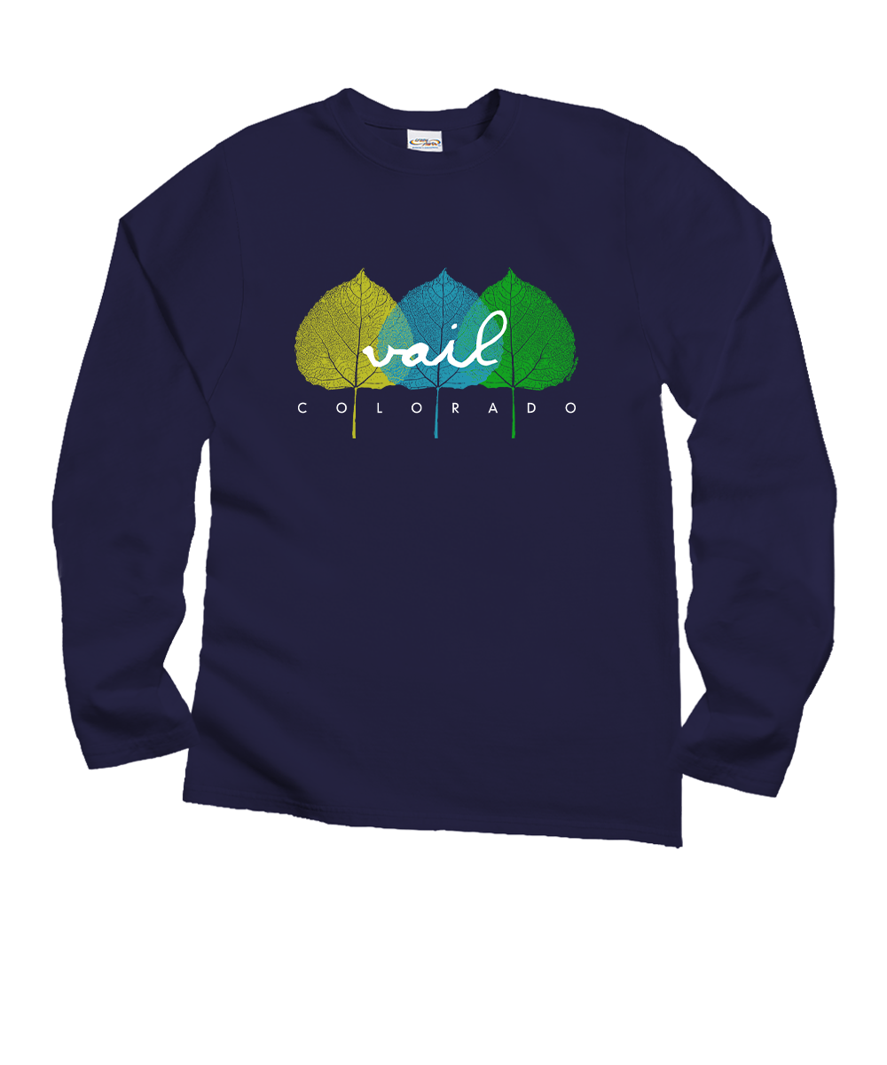 3 Leaves - Grape Dyed Long Sleeve Crewneck T-Shirt