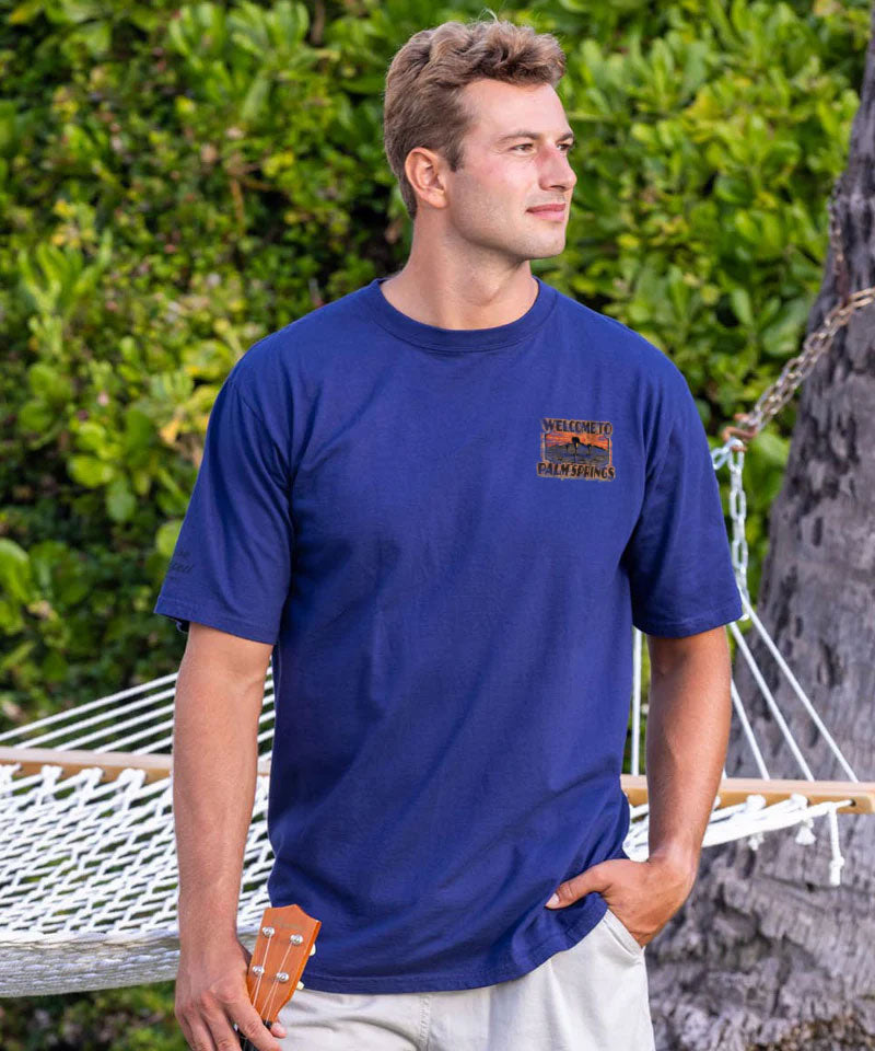 Palm Retro - Grape Dyed Short Sleeve Crewneck T-Shirt