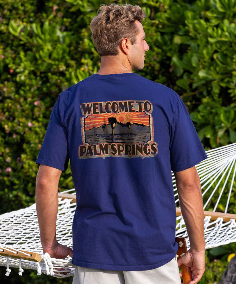 Palm Retro - Grape Dyed Short Sleeve Crewneck T-Shirt