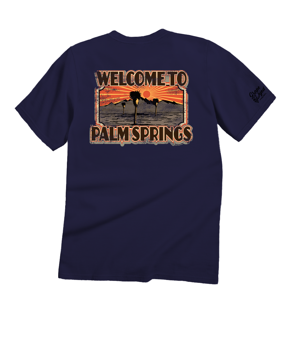 Palm Retro - Grape Dyed Short Sleeve Crewneck T-Shirt