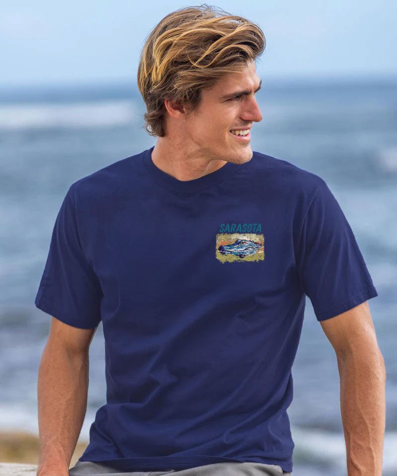 Painted Gator - Grape Dyed Short Sleeve Crewneck T-Shirt