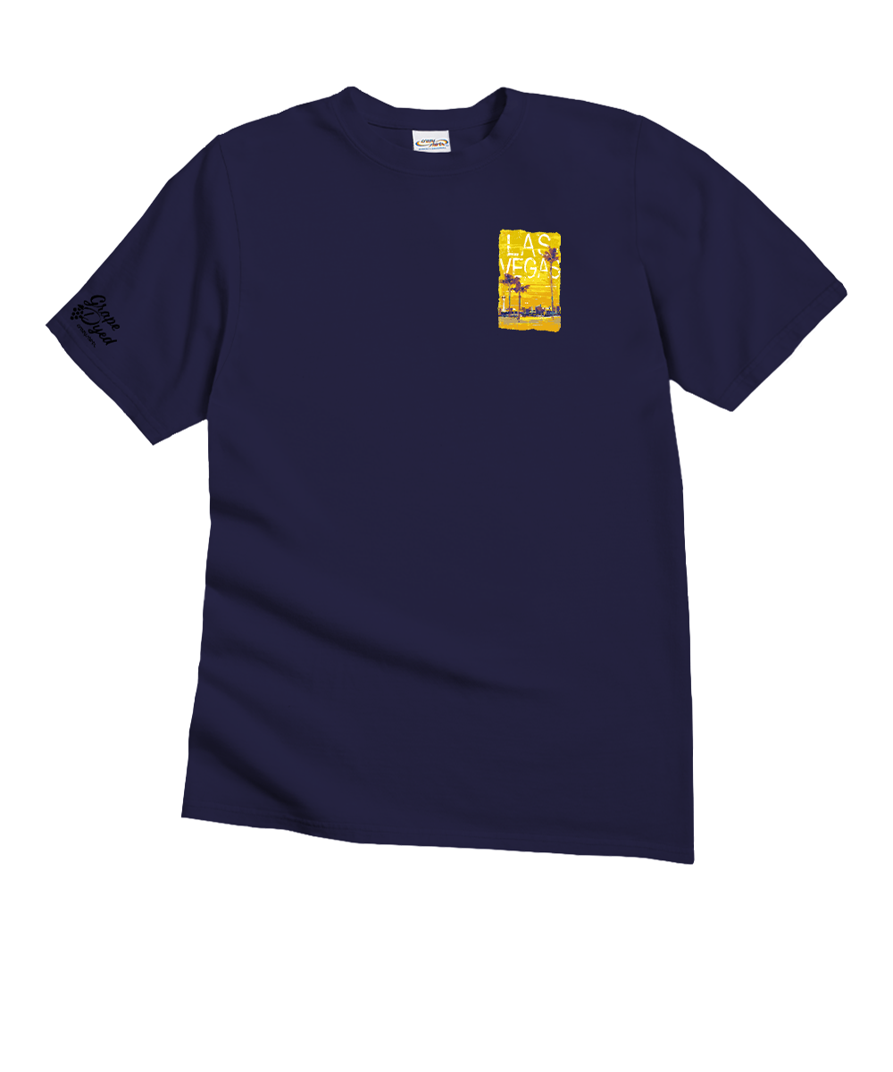 Painted Vegas - Grape Dyed Short Sleeve Crewneck T-Shirt