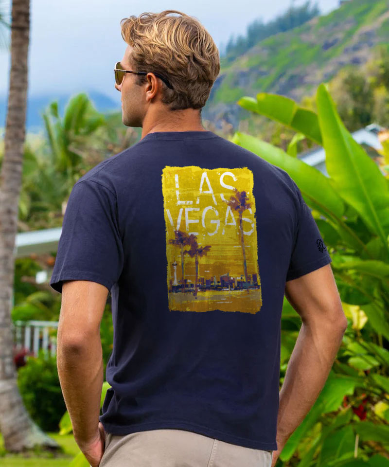 Painted Vegas - Grape Dyed Short Sleeve Crewneck T-Shirt
