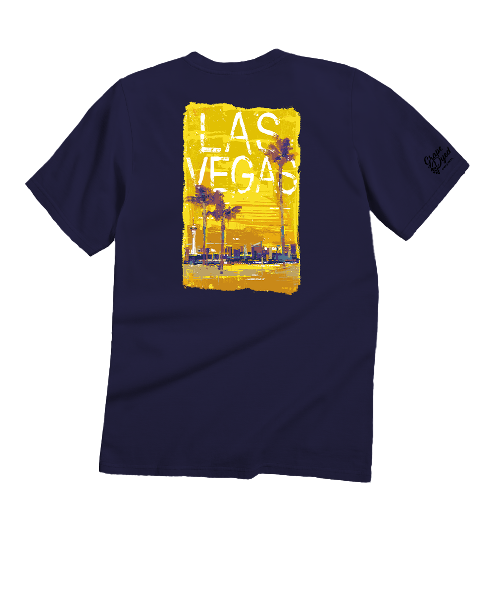 Painted Vegas - Grape Dyed Short Sleeve Crewneck T-Shirt