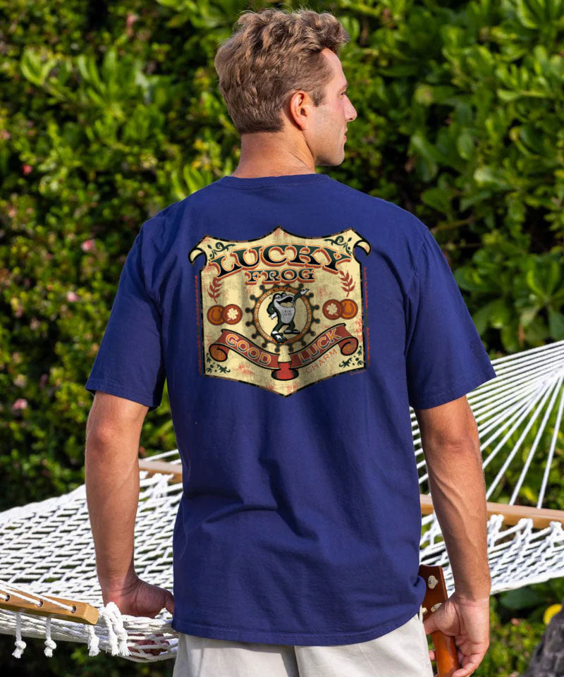 Lucky Frong Charm - Grape Dyed Short Sleeve Crewneck T-Shirt