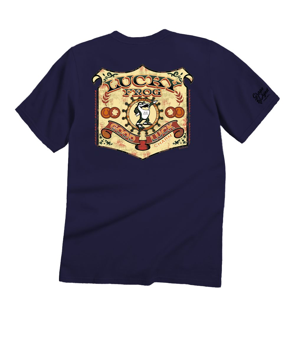 Lucky Frong Charm - Grape Dyed Short Sleeve Crewneck T-Shirt