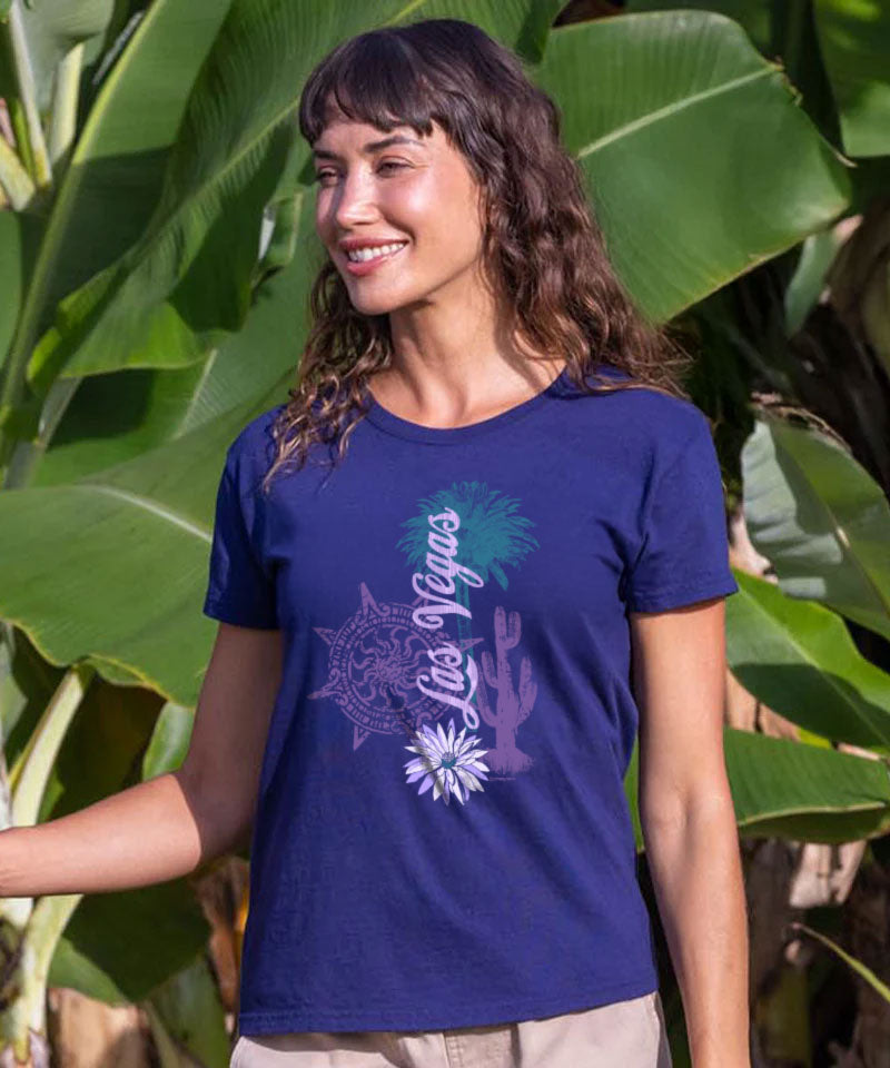 Desert Collage - Grape Dyed Short Sleeve Crewneck T-Shirt