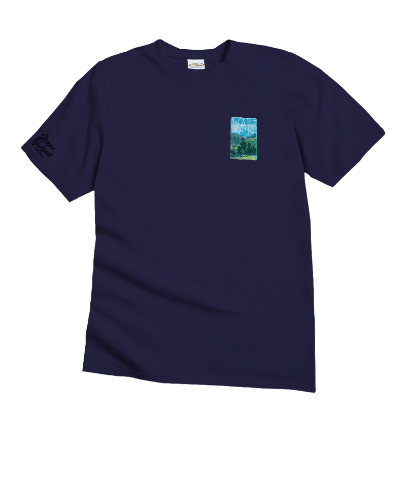 Painted Summer Vail - Grape Dyed Short Sleeve Crewneck T-Shirt