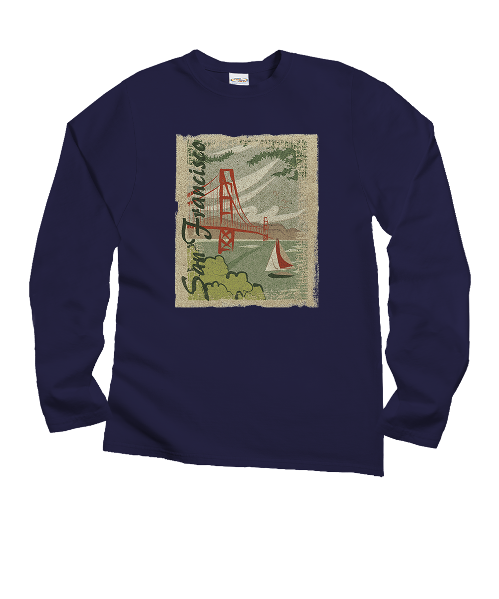 Golden Oldie - Grape Dyed Long Sleeve Crewneck T-Shirt