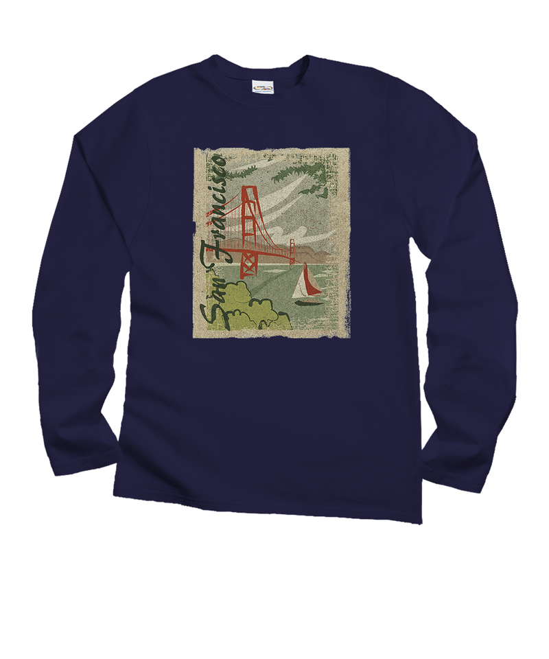 Golden Oldie - Grape Dyed Long Sleeve Crewneck T-Shirt