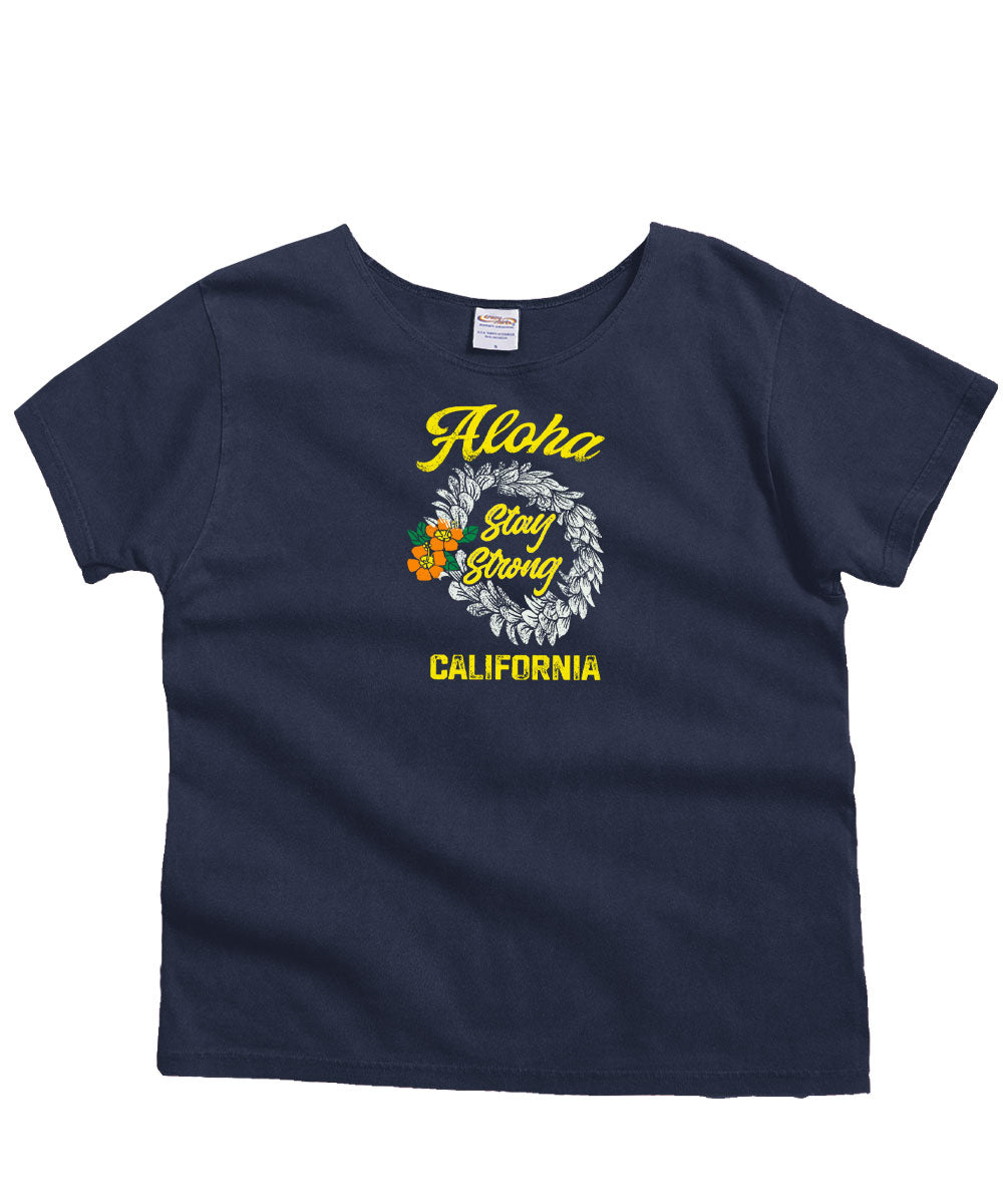 California Strong - Navy Short Sleeve Scoop Neck T-Shirt