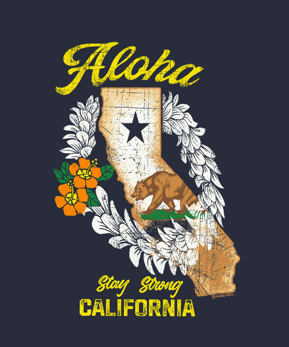 California Strong - Navy Short Sleeve Scoop Neck T-Shirt