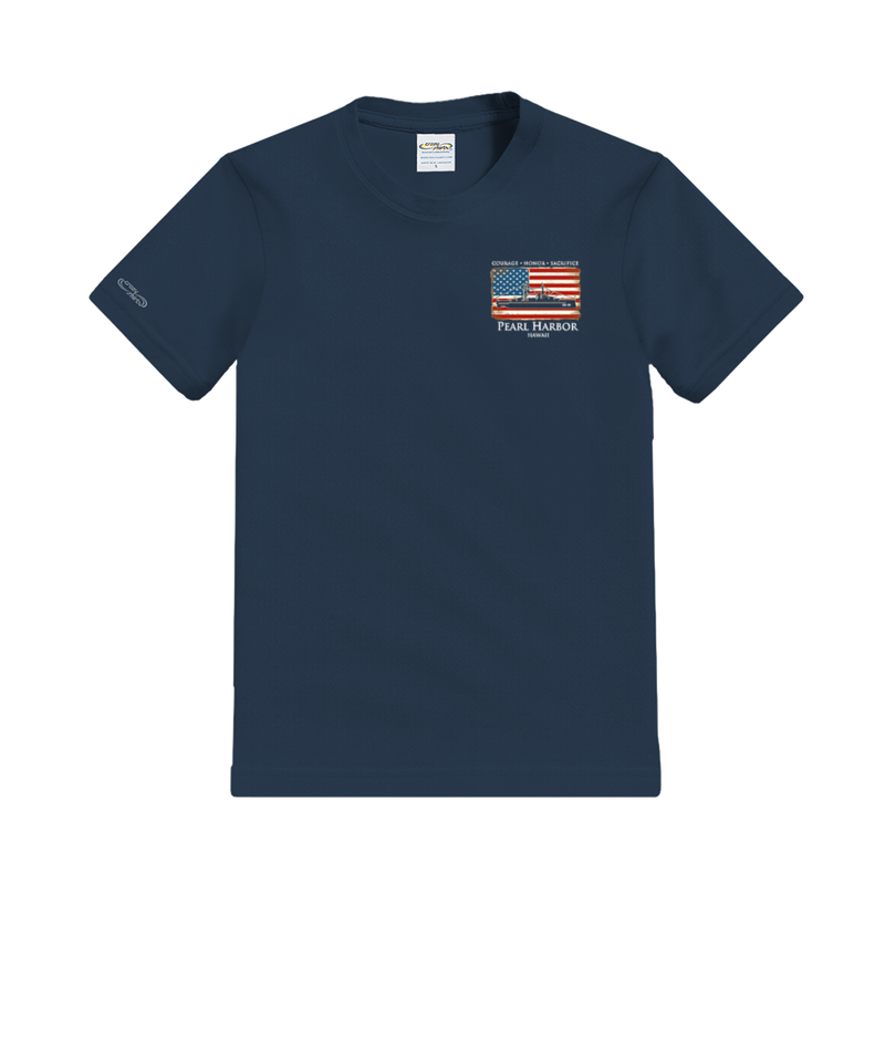 US Honor Flag - Navy Short Sleeve Crewneck T-Shirt