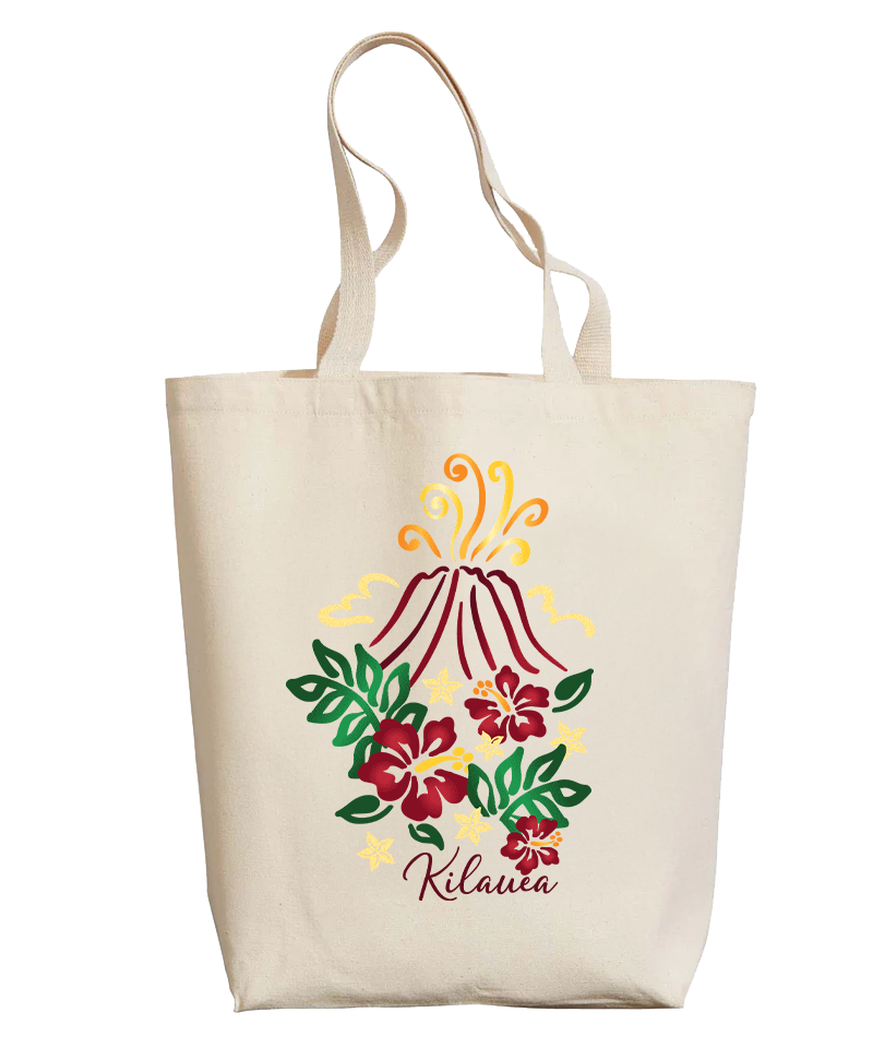 Kilauea Bloom - Natural Bags