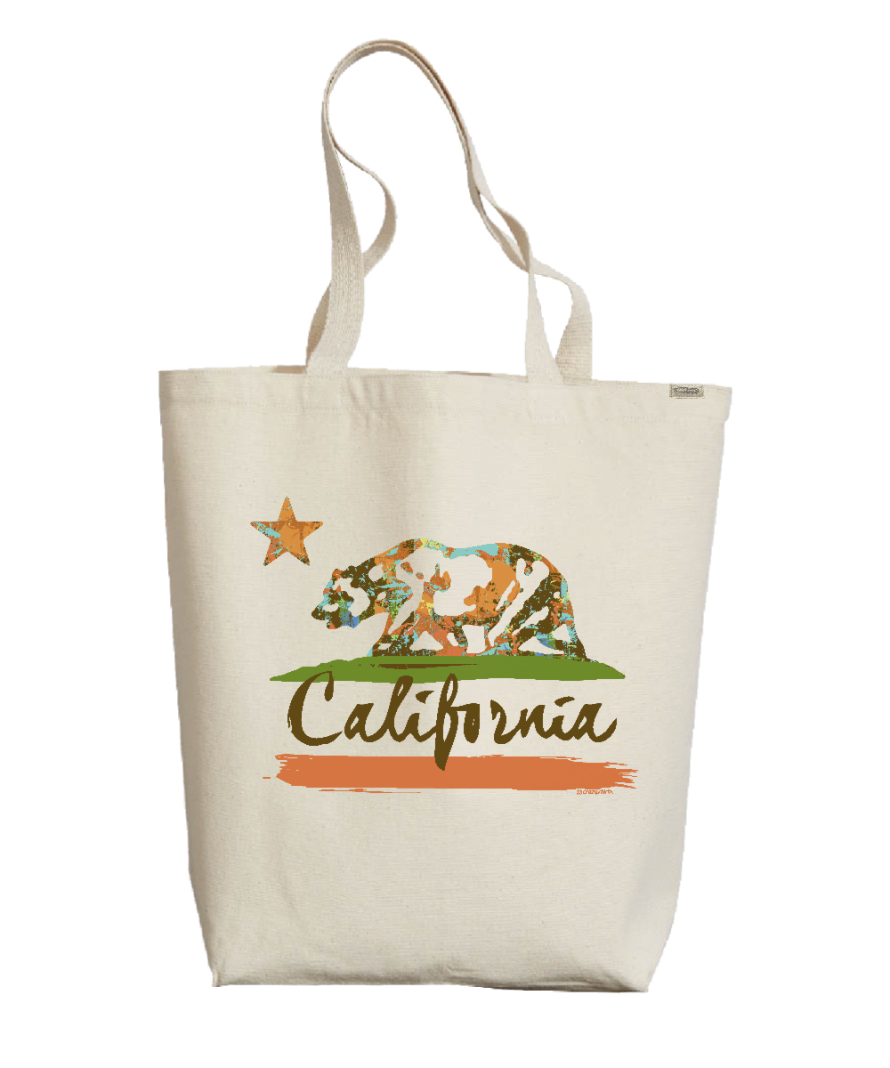 Splatter Bear - Natural Bags
