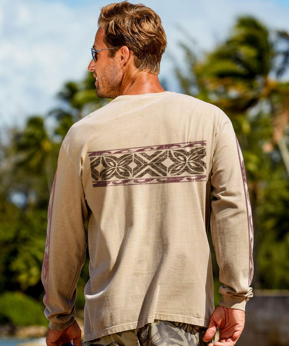 Tapa Band - Kona Coffee Dyed Long Sleeve Crewneck T-Shirt