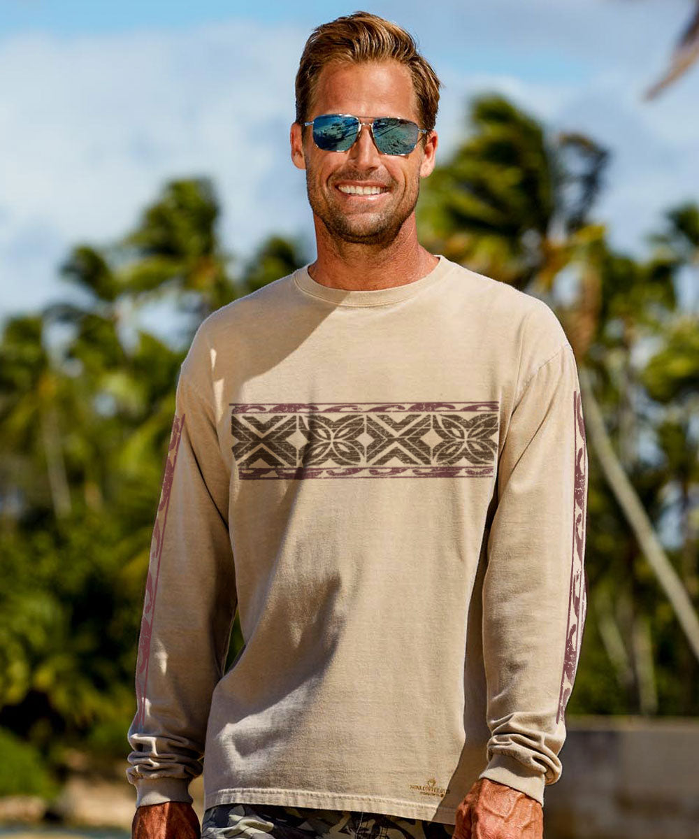 Tapa Band - Kona Coffee Dyed Long Sleeve Crewneck T-Shirt