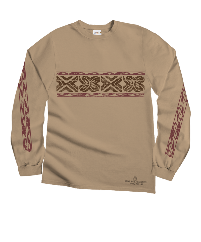 Tapa Band - Kona Coffee Dyed Long Sleeve Crewneck T-Shirt