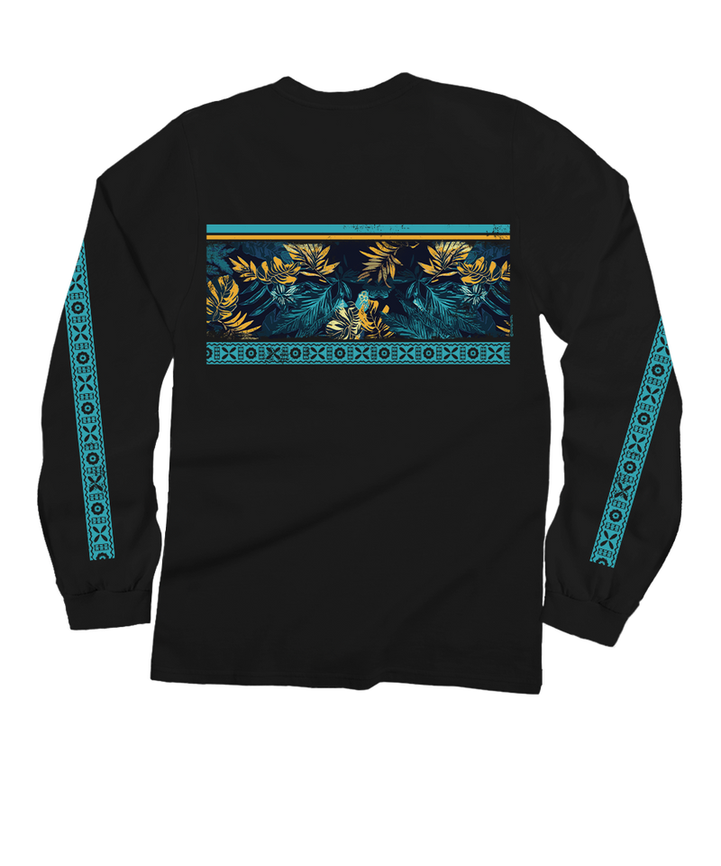 Twilight In Paradise - Black Long Sleeve Crewneck T-Shirt