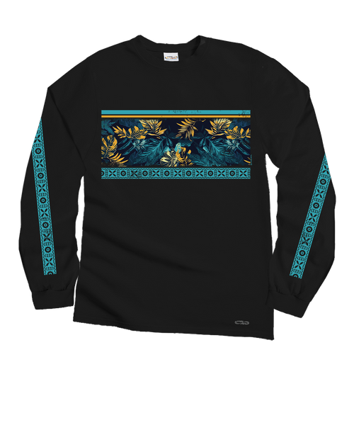 Twilight In Paradise - Black Long Sleeve Crewneck T-Shirt