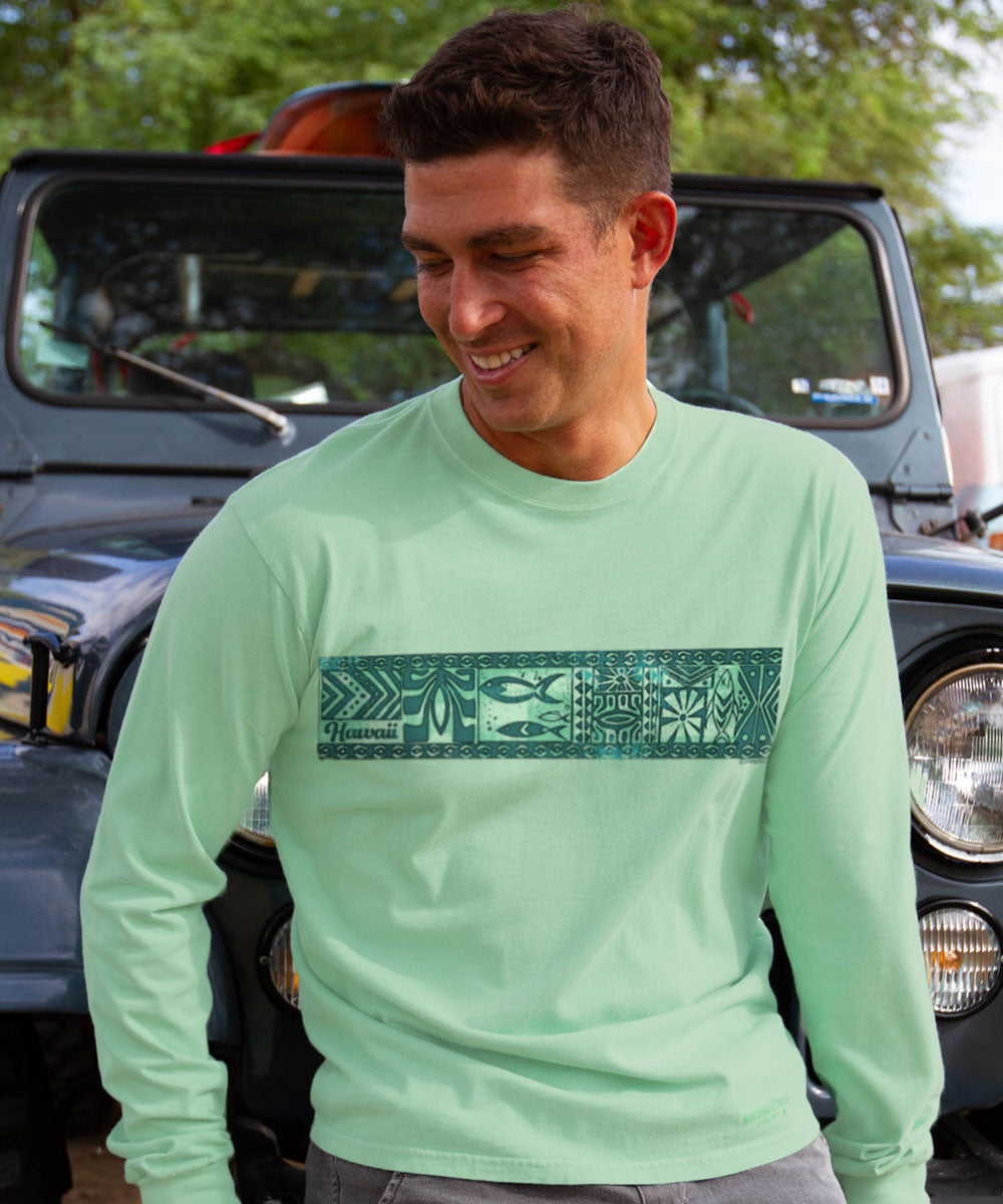 Akamu Band - Key Lime Dyed Long Sleeve Crewneck T-Shirt