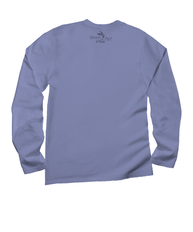 Hibiscus Solo - Lavender Dyed Long Sleeve Crewneck T-Shirt
