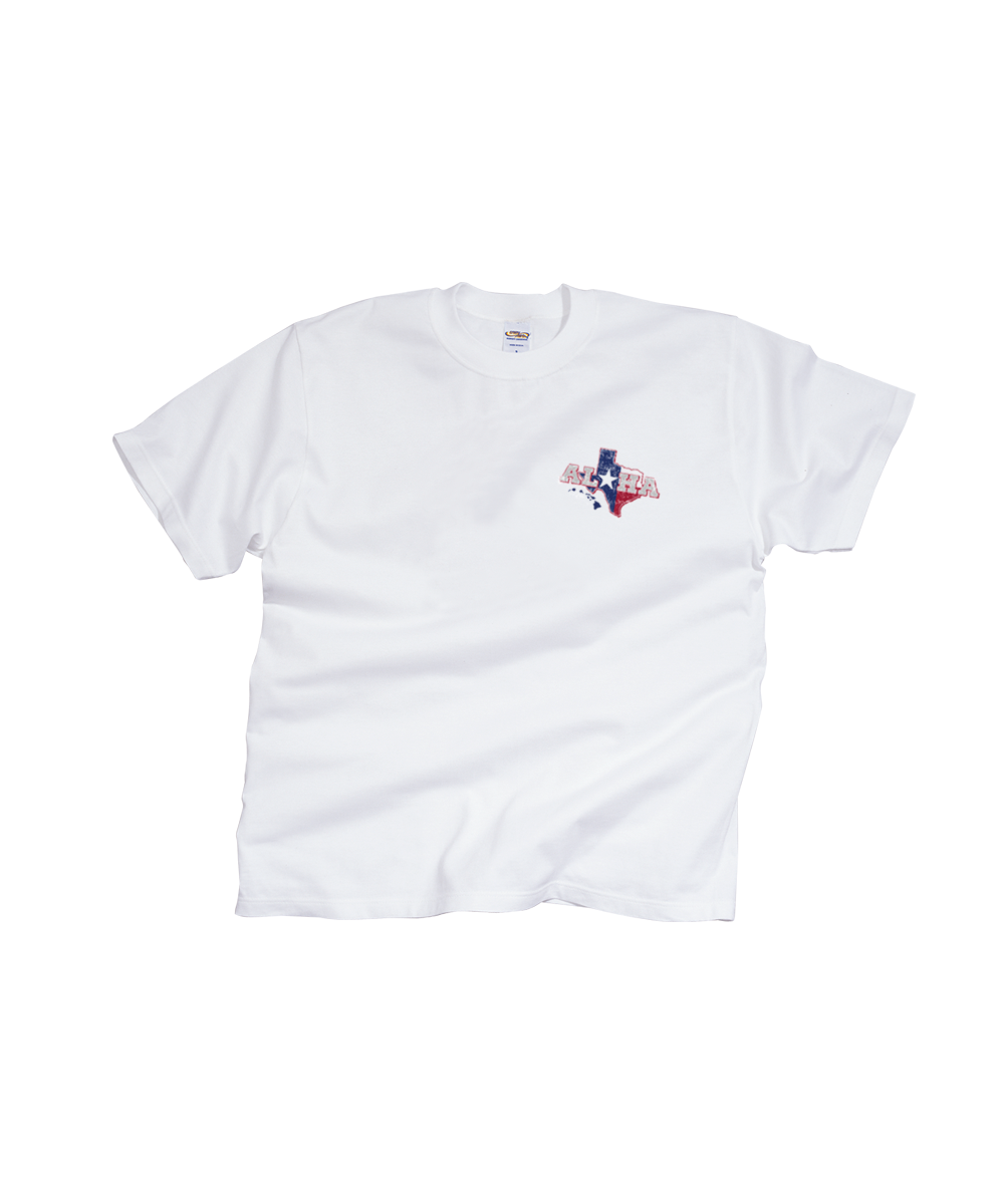 Aloha For Texas - White Short Sleeve Crewneck T-Shirt