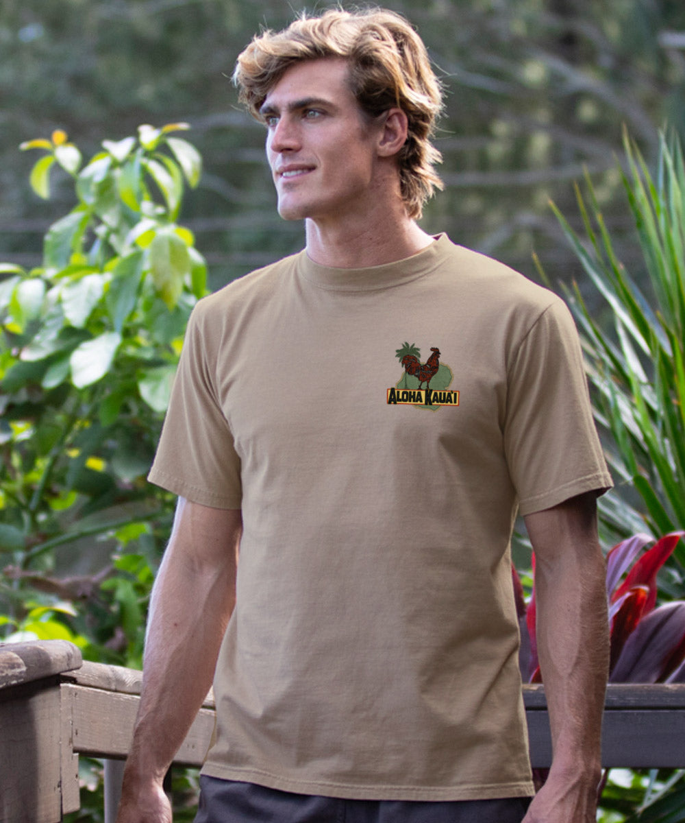 Aloha For Kauai - Kona Coffee Dyed Short Sleeve Crewneck T-Shirt