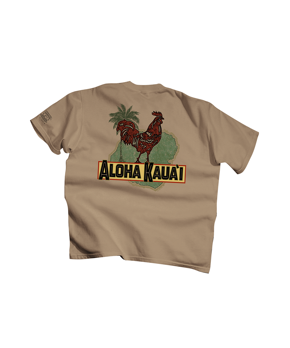 Aloha For Kauai - Kona Coffee Dyed Short Sleeve Crewneck T-Shirt