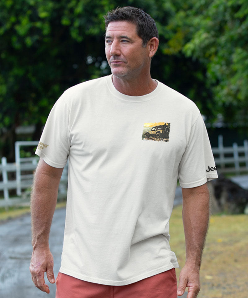 Jeep Beaten Path - Coconut Dyed Short Sleeve Crewneck T-Shirt