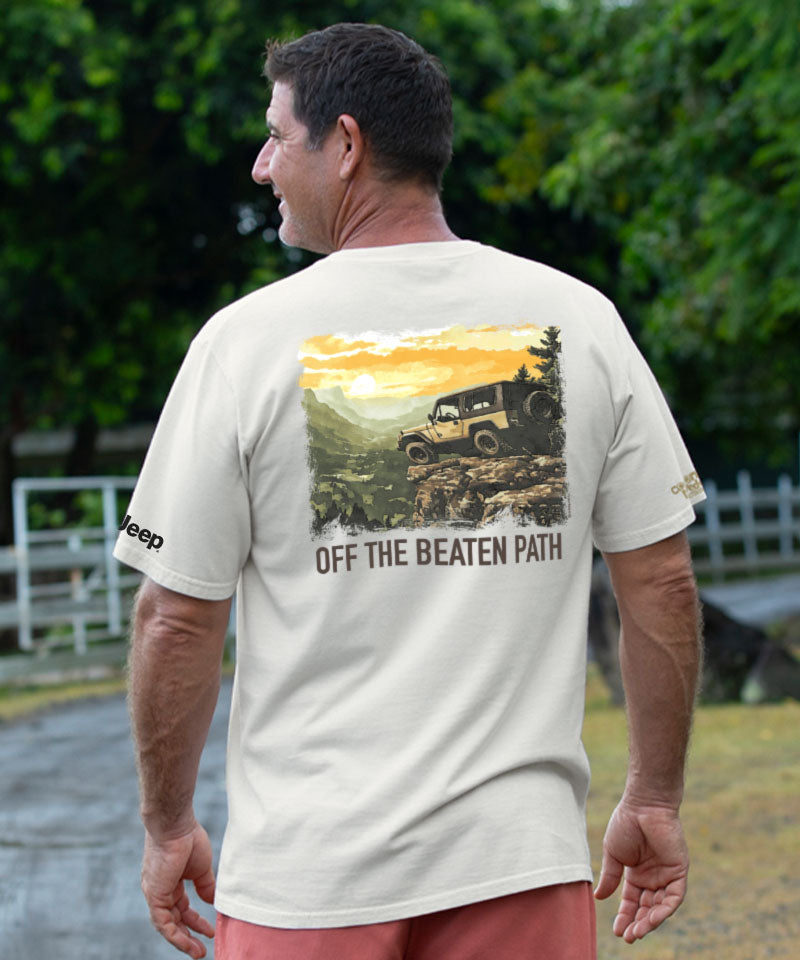 Jeep Beaten Path - Coconut Dyed Short Sleeve Crewneck T-Shirt