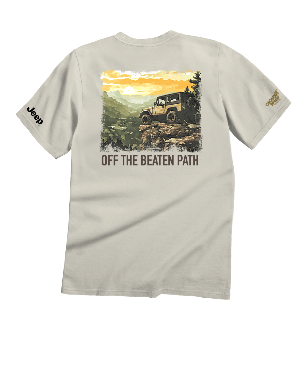 Jeep Beaten Path - Coconut Dyed Short Sleeve Crewneck T-Shirt