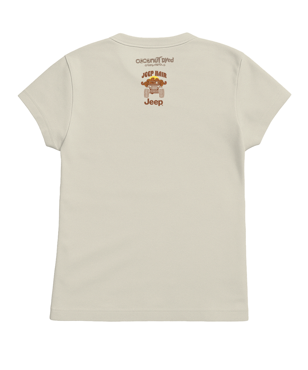 Jeep Hair Don&#x27;t Care - Coconut Dyed Short Sleeve Crewneck T-Shirt