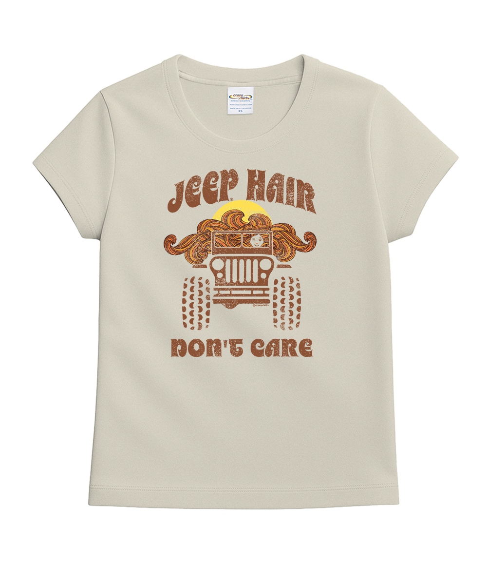 Jeep Hair Don&#x27;t Care - Coconut Dyed Short Sleeve Crewneck T-Shirt