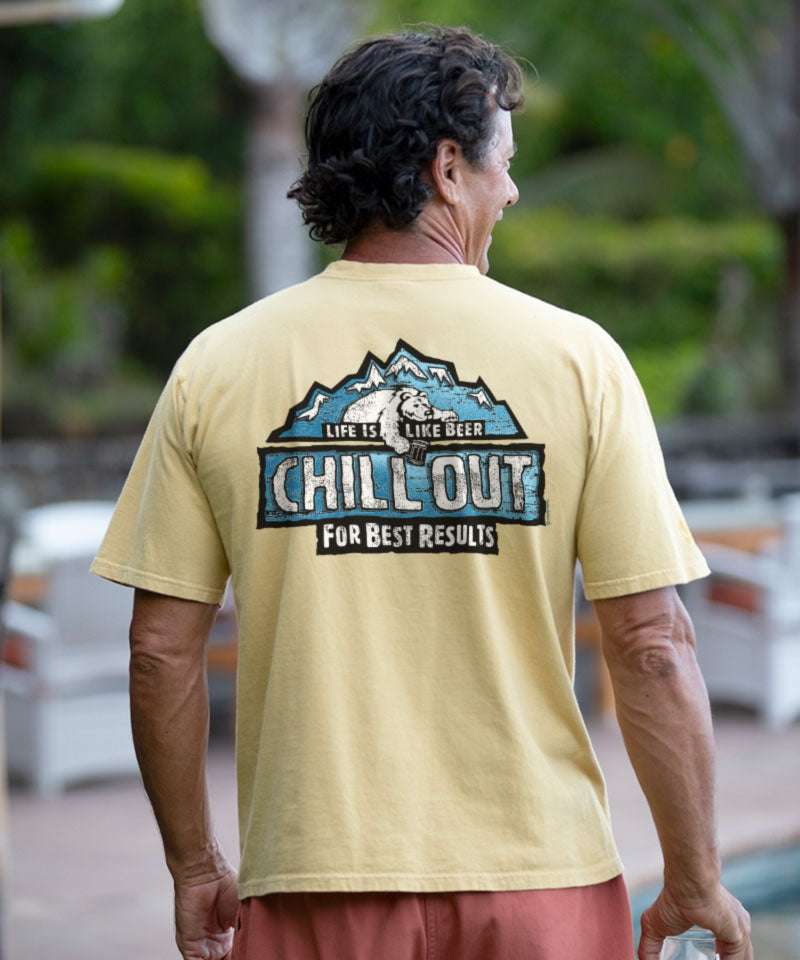 Chill Out - Beer Dyed Short Sleeve Crewneck T-Shirt