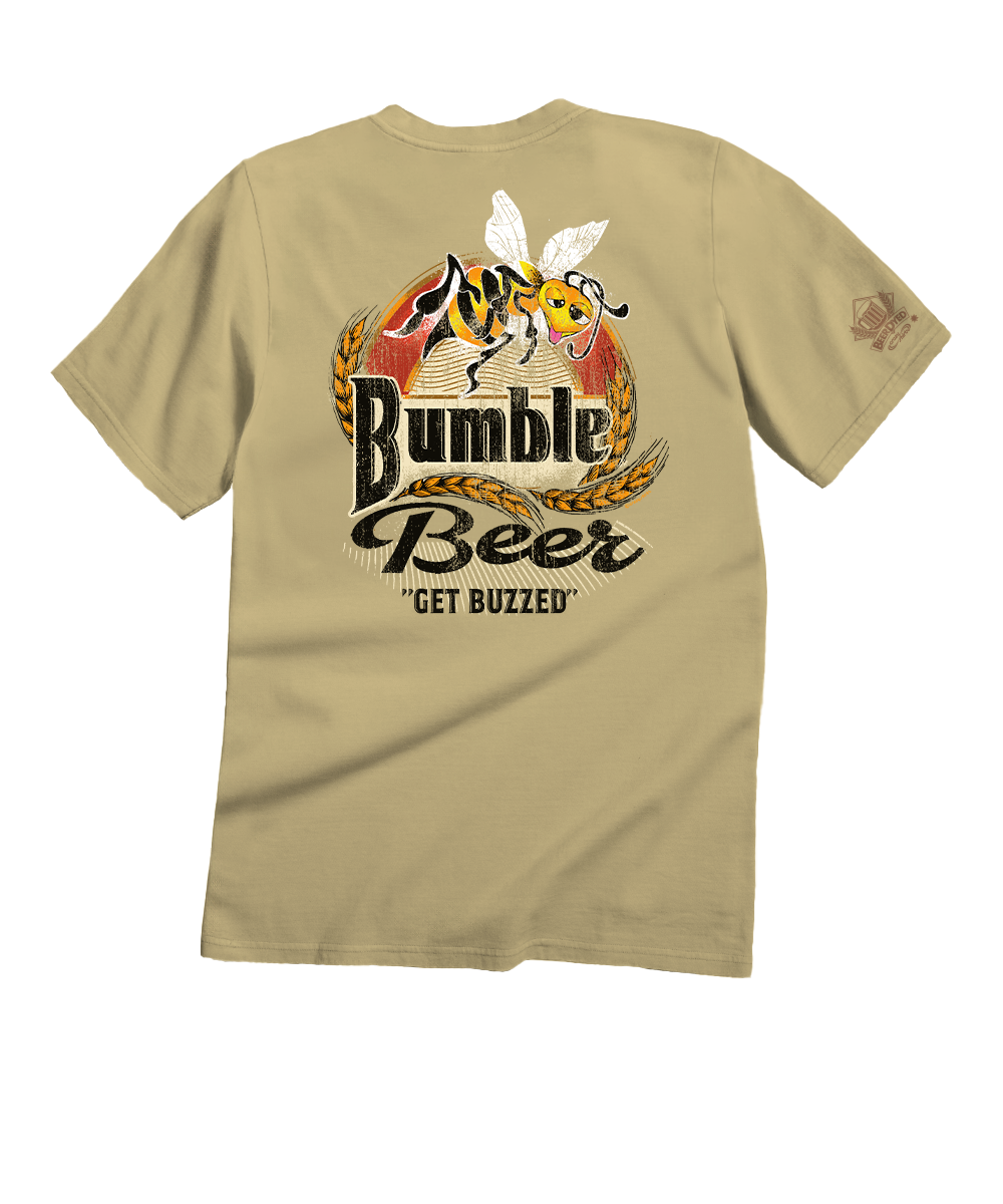 Bumble Beer - Beer Dyed Short Sleeve Crewneck T-Shirt
