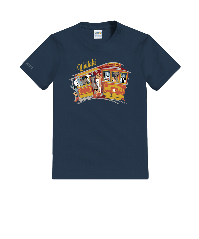 Dog Trolley - Navy Short Sleeve Crewneck T-Shirt
