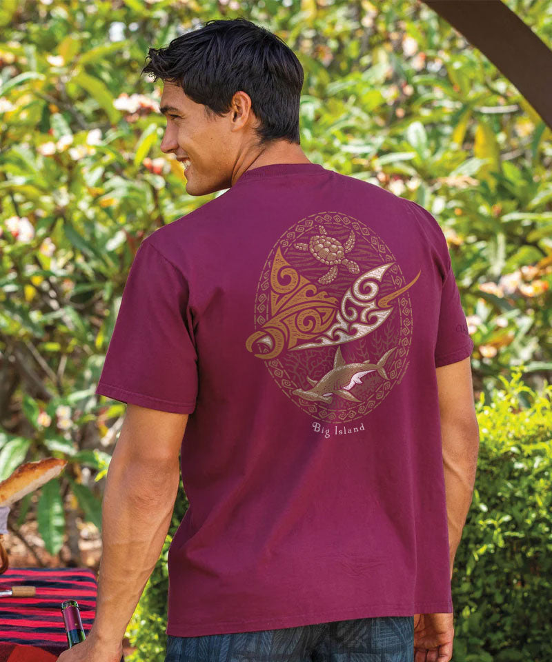 Manta Reef Glide - Wine Dyed Short Sleeve Crewneck T-Shirt