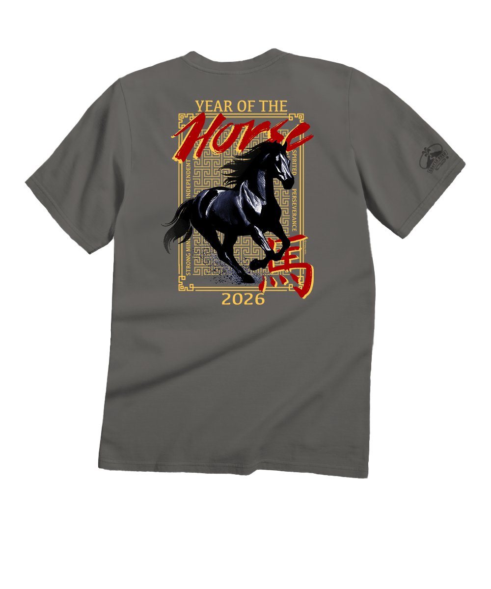 Year Of The Horse 2026 - Crater Dyed® Short Sleeve Crewneck T-Shirt