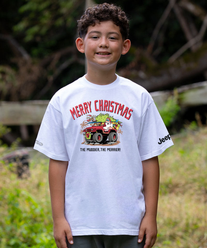 Jeep Off Road Santa - White Short Sleeve Crewneck T-Shirt - View 2