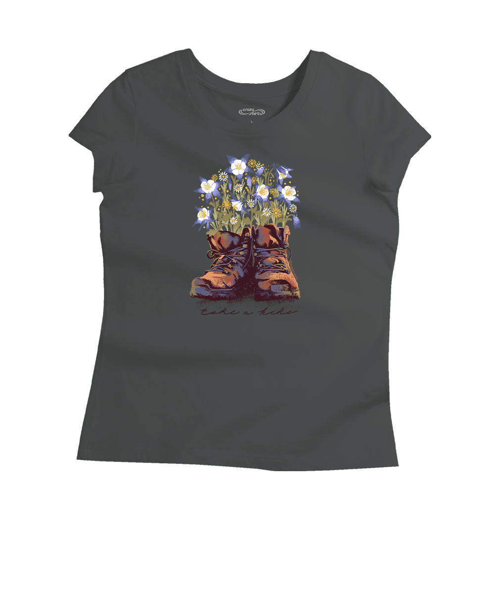 Columbine Boots - Graphite Short Sleeve Pima T-Shirt