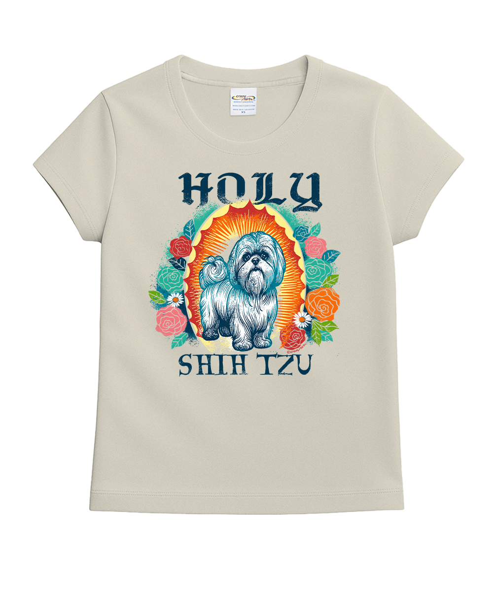 Holy Shih Tzu - Coconut Dyed Short Sleeve Crewneck T-Shirt