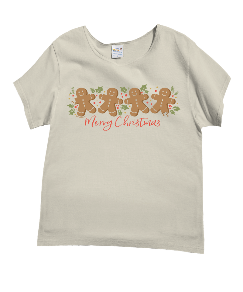 Gingerbread Man Band - Coconut Dyed Short Sleeve Scoop Neck T-Shirt - View 1