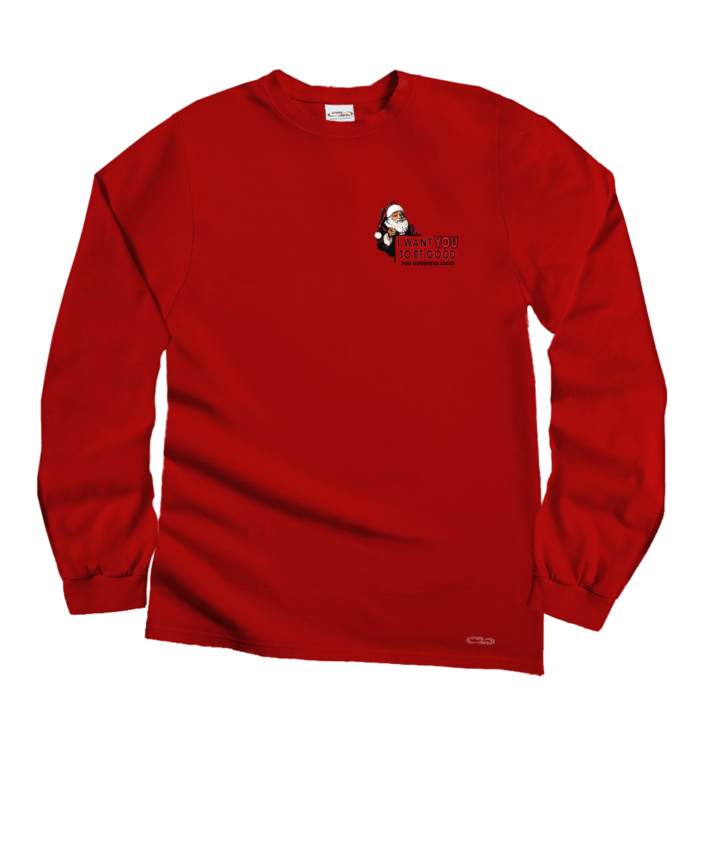 Be Good - Red Long Sleeve Crewneck T-Shirt