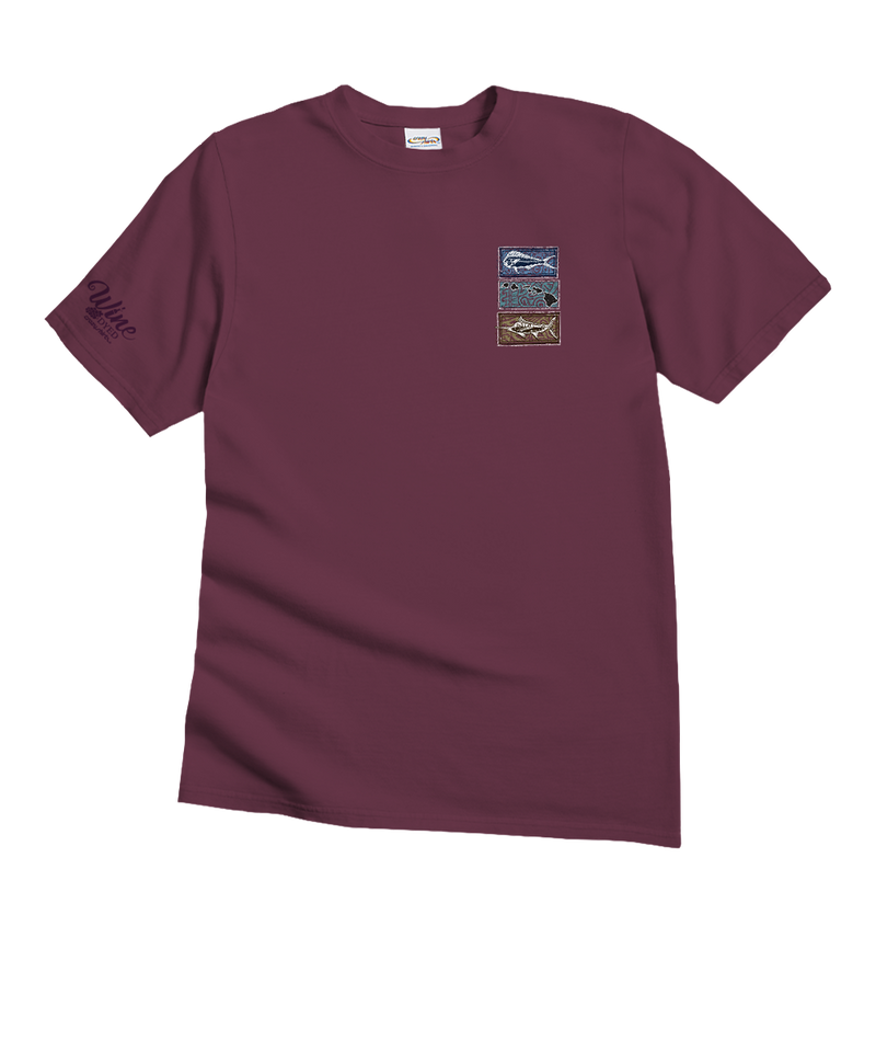 Fish Blocks - Wine Dyed Short Sleeve Crewneck T-Shirt