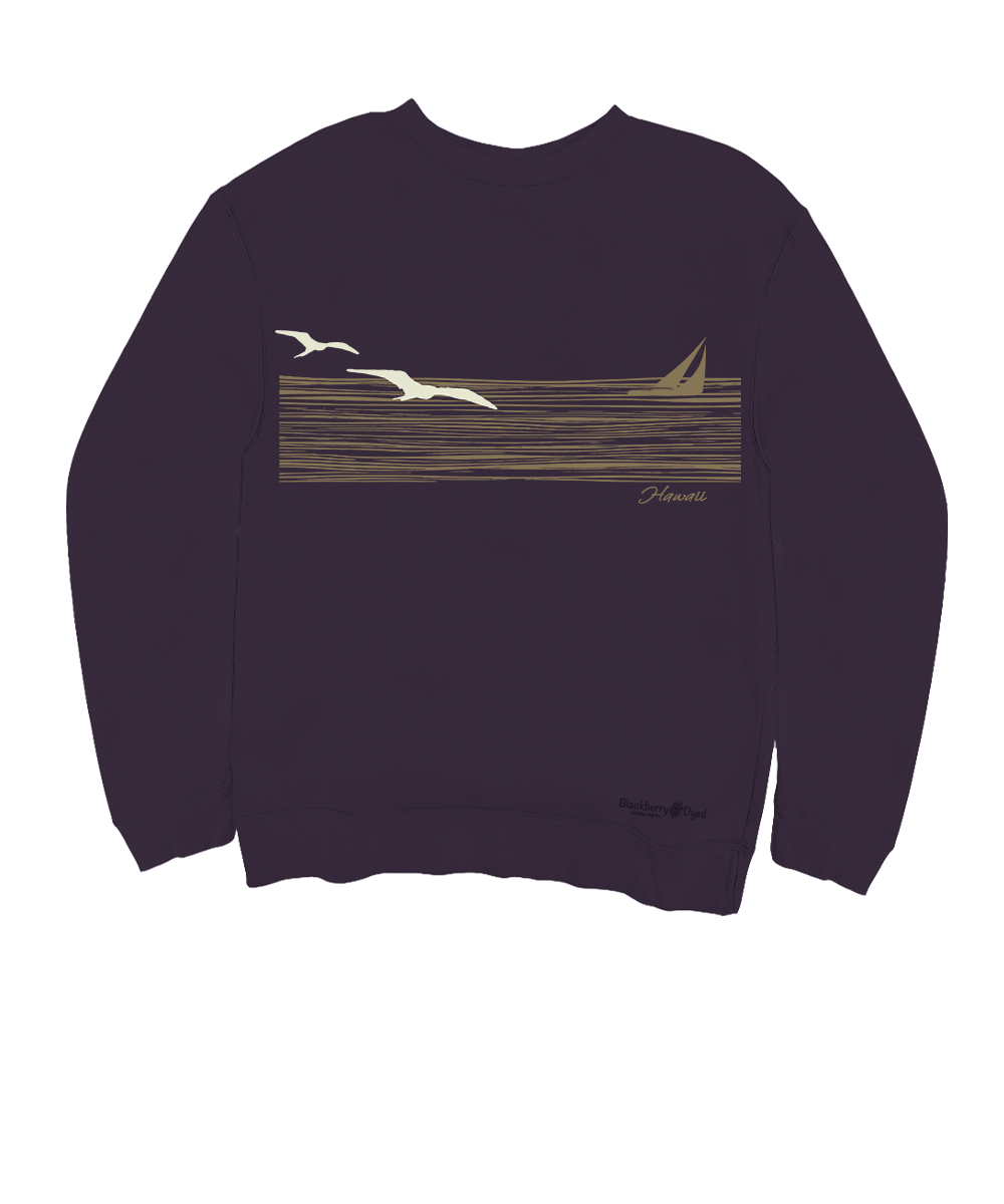 Wind And Sea - Blackberry Dyed Long Sleeve Sweatshirt