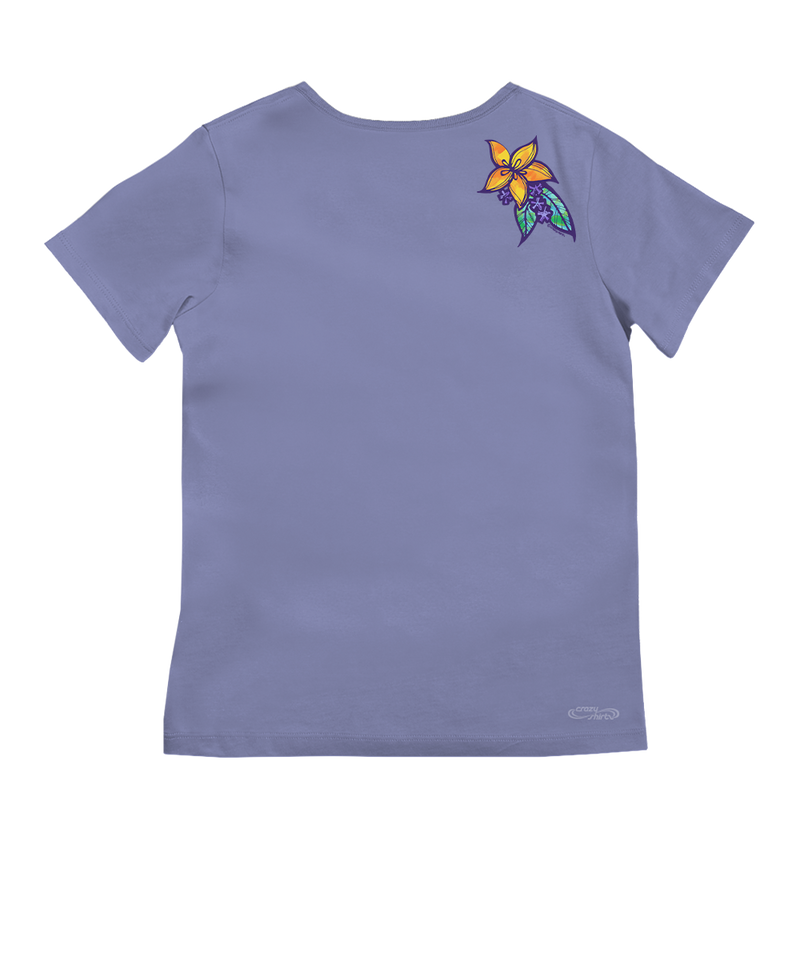 Freshie Mini - Periwinkle Short Sleeve Pima V-Neck T-Shirt