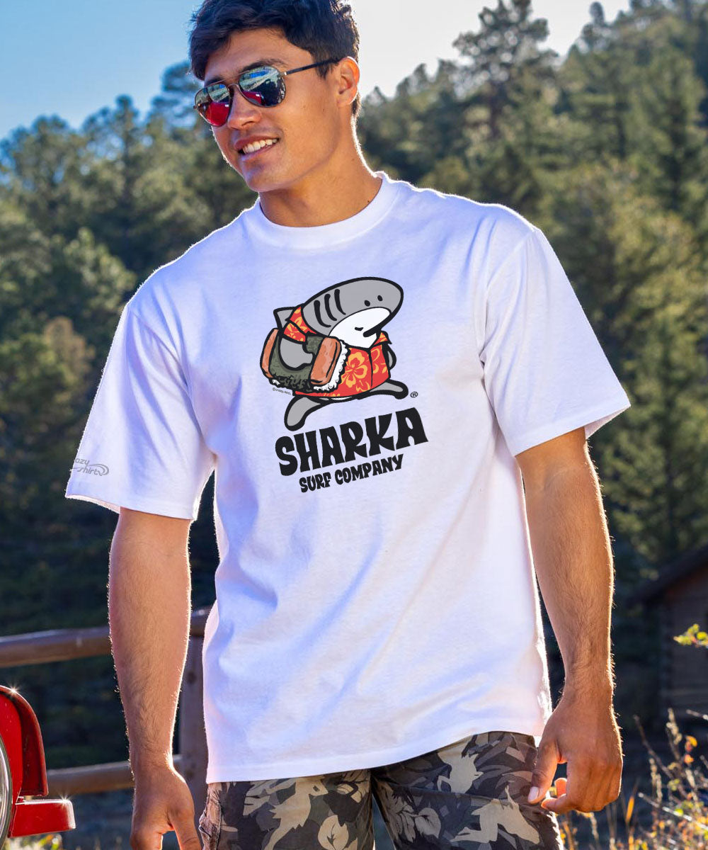 Musubi Sharka™ - White Short Sleeve Crewneck T-Shirt