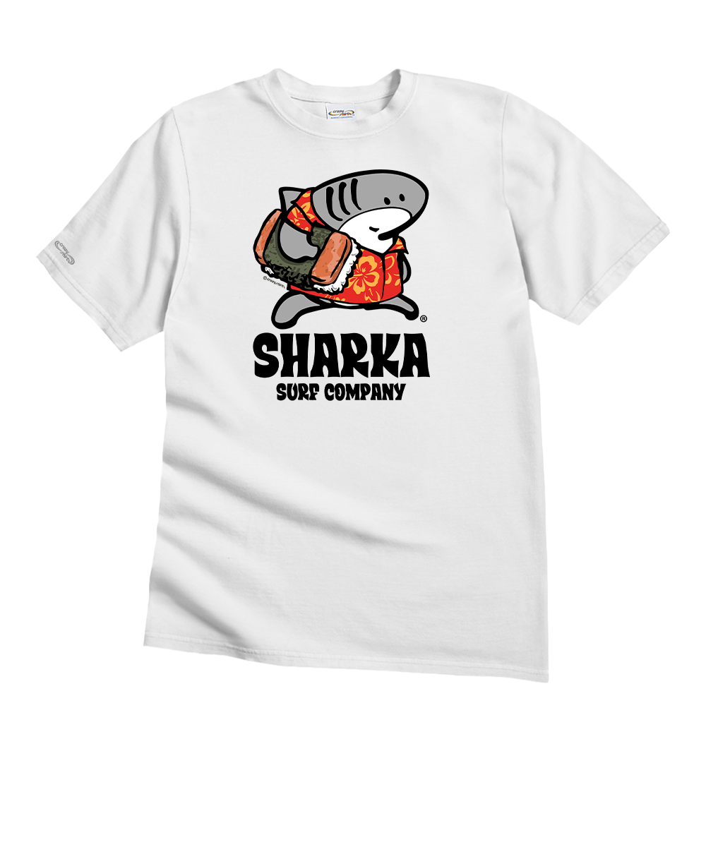 Musubi Sharka™ - White Short Sleeve Crewneck T-Shirt